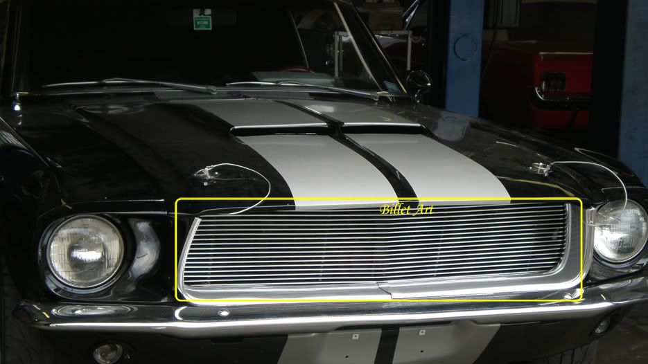 67 68 FORD MUSTANG CUSTOM MADE BILLET GRILLE INSERT NEW POLISHED OR ALL